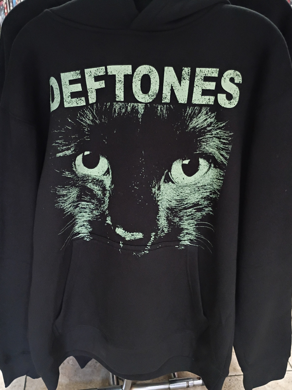 RARE DEFTONES CAT COTTON SCREENPRINT HOODIE PULLOVER XXL - Picture 3 of 4